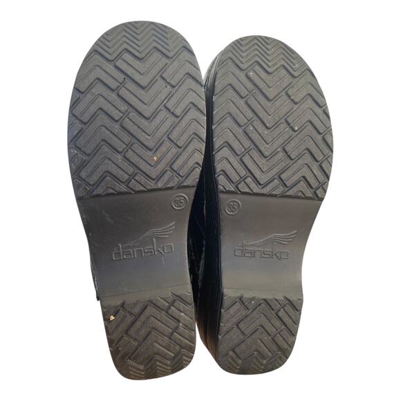 DANSKO Professional Metallic Blue Crackle Clogs EU 35 US 5 Nurse Work Shoe - Picture 5 of 16